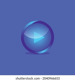 3D colorful play button. simple and modern. can be used for icons.