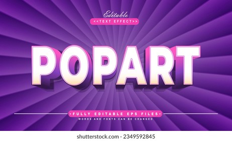 3d colorful pop art text effect.typhography logo