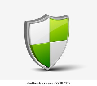 3d colorful Protection shield vector design.