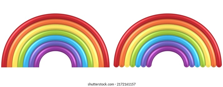 3d colorful rainbow. Vector illustration. Eps 10.