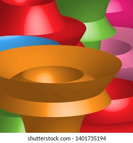 3D colorful shapes. Abstract background. Vector EPS10