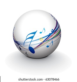 3D colorful sphere design, vector illustration.