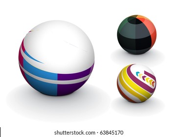 3D colorful sphere design, vector illustration.