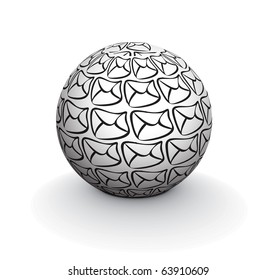 3D colorful sphere design, vector illustration.