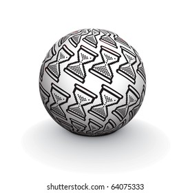 3D colorful sphere design, vector illustration.