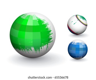 3D colorful sphere design, vector illustration.