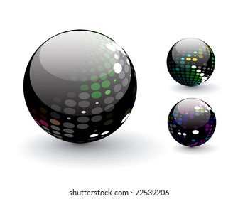 3D colorful sphere design, vector illustration.
