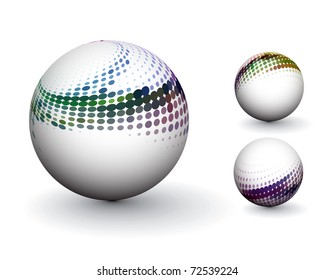 3D colorful sphere design, vector illustration.