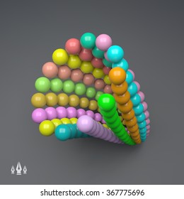 3d Colorful Spheres Composition. Vector Template. Futuristic Technology Style. Vector illustration for Web Design, Technology, Marketing, Website, Business Presentation. Art Design Element.