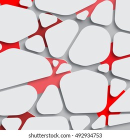 3D colorful tiles background, vector illustration
