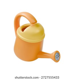 3d Colorful Watering Can Tool Agricultural and Garden Concept Cartoon Design Style Isolated on a White Background. Vector illustration