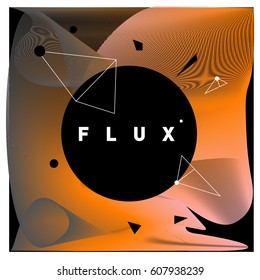 3D Colorful Wave Background. Dynamic Flux Effect. Abstract Vector Illustration. Design Template. Modern Pattern.
