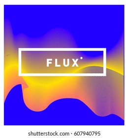 3D Colorful Wave Background. Dynamic Flux Effect. Abstract Vector Illustration. Design Template. Modern Pattern.