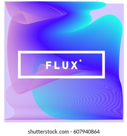 3D Colorful Wave Background. Dynamic Flux Effect. Abstract Vector Illustration. Design Template. Modern Pattern.
