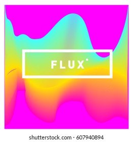 3D Colorful Wave Background. Dynamic Flux Effect. Abstract Vector Illustration. Design Template. Modern Pattern.