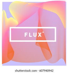3D Colorful Wave Background. Dynamic Flux Effect. Abstract Vector Illustration. Design Template. Modern Pattern.