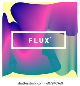 3D Colorful Wave Background. Dynamic Flux Effect. Abstract Vector Illustration. Design Template. Modern Pattern.