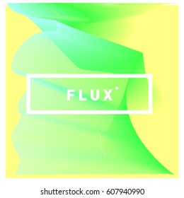 3D Colorful Wave Background. Dynamic Flux Effect. Abstract Vector Illustration. Design Template. Modern Pattern.