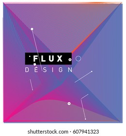 3D Colorful Wave Background. Dynamic Flux Effect. Abstract Vector Illustration. Design Template. Modern Pattern.