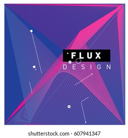 3D Colorful Wave Background. Dynamic Flux Effect. Abstract Vector Illustration. Design Template. Modern Pattern.