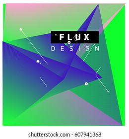 3D Colorful Wave Background. Dynamic Flux Effect. Abstract Vector Illustration. Design Template. Modern Pattern.