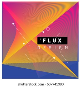 3D Colorful Wave Background. Dynamic Flux Effect. Abstract Vector Illustration. Design Template. Modern Pattern.