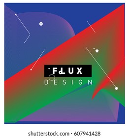 3D Colorful Wave Background. Dynamic Flux Effect. Abstract Vector Illustration. Design Template. Modern Pattern.