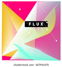 3D Colorful Wave Background. Dynamic Flux Effect. Abstract Vector Illustration. Design Template. Modern Pattern.