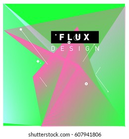 3D Colorful Wave Background. Dynamic Flux Effect. Abstract Vector Illustration. Design Template. Modern Pattern.