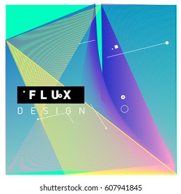 3D Colorful Wave Background. Dynamic Flux Effect. Abstract Vector Illustration. Design Template. Modern Pattern.