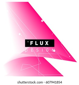 3D Colorful Wave Background. Dynamic Flux Effect. Abstract Vector Illustration. Design Template. Modern Pattern.