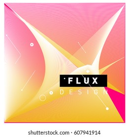 3D Colorful Wave Background. Dynamic Flux Effect. Abstract Vector Illustration. Design Template. Modern Pattern.