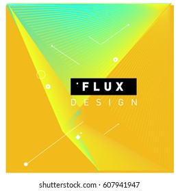 3D Colorful Wave Background. Dynamic Flux Effect. Abstract Vector Illustration. Design Template. Modern Pattern.