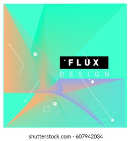 3D Colorful Wave Background. Dynamic Flux Effect. Abstract Vector Illustration. Design Template. Modern Pattern.