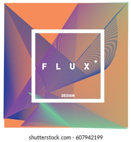3D Colorful Wave Background. Dynamic Flux Effect. Abstract Vector Illustration. Design Template. Modern Pattern.