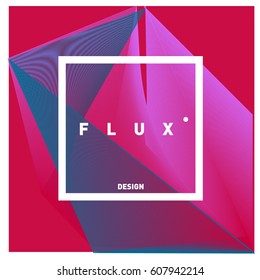 3D Colorful Wave Background. Dynamic Flux Effect. Abstract Vector Illustration. Design Template. Modern Pattern.
