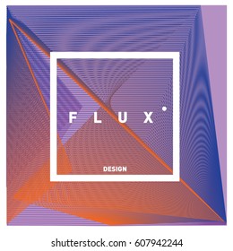 3D Colorful Wave Background. Dynamic Flux Effect. Abstract Vector Illustration. Design Template. Modern Pattern.