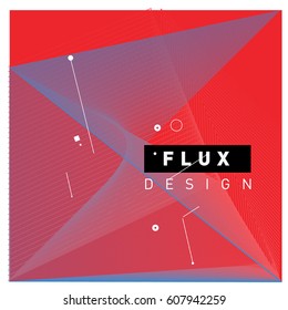 3D Colorful Wave Background. Dynamic Flux Effect. Abstract Vector Illustration. Design Template. Modern Pattern.