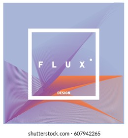 3D Colorful Wave Background. Dynamic Flux Effect. Abstract Vector Illustration. Design Template. Modern Pattern.