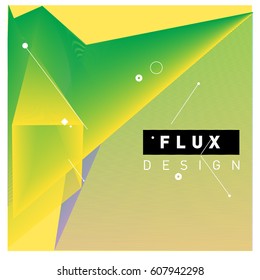 3D Colorful Wave Background. Dynamic Flux Effect. Abstract Vector Illustration. Design Template. Modern Pattern.
