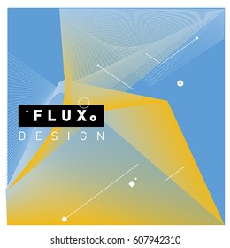 3D Colorful Wave Background. Dynamic Flux Effect. Abstract Vector Illustration. Design Template. Modern Pattern.