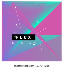 3D Colorful Wave Background. Dynamic Flux Effect. Abstract Vector Illustration. Design Template. Modern Pattern.
