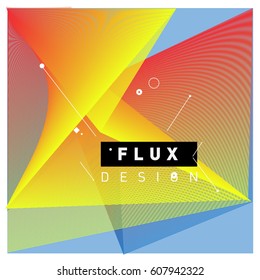 3D Colorful Wave Background. Dynamic Flux Effect. Abstract Vector Illustration. Design Template. Modern Pattern.
