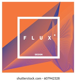 3D Colorful Wave Background. Dynamic Flux Effect. Abstract Vector Illustration. Design Template. Modern Pattern.