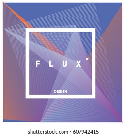 3D Colorful Wave Background. Dynamic Flux Effect. Abstract Vector Illustration. Design Template. Modern Pattern.