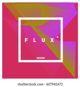 3D Colorful Wave Background. Dynamic Flux Effect. Abstract Vector Illustration. Design Template. Modern Pattern.