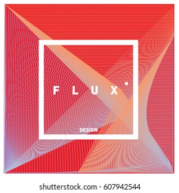 3D Colorful Wave Background. Dynamic Flux Effect. Abstract Vector Illustration. Design Template. Modern Pattern.