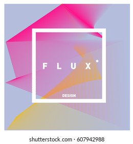 3D Colorful Wave Background. Dynamic Flux Effect. Abstract Vector Illustration. Design Template. Modern Pattern.