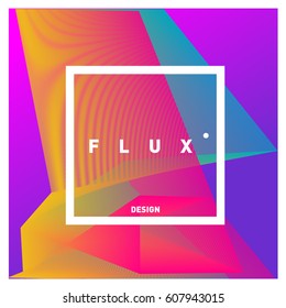3D Colorful Wave Background. Dynamic Flux Effect. Abstract Vector Illustration. Design Template. Modern Pattern.