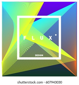 3D Colorful Wave Background. Dynamic Flux Effect. Abstract Vector Illustration. Design Template. Modern Pattern.